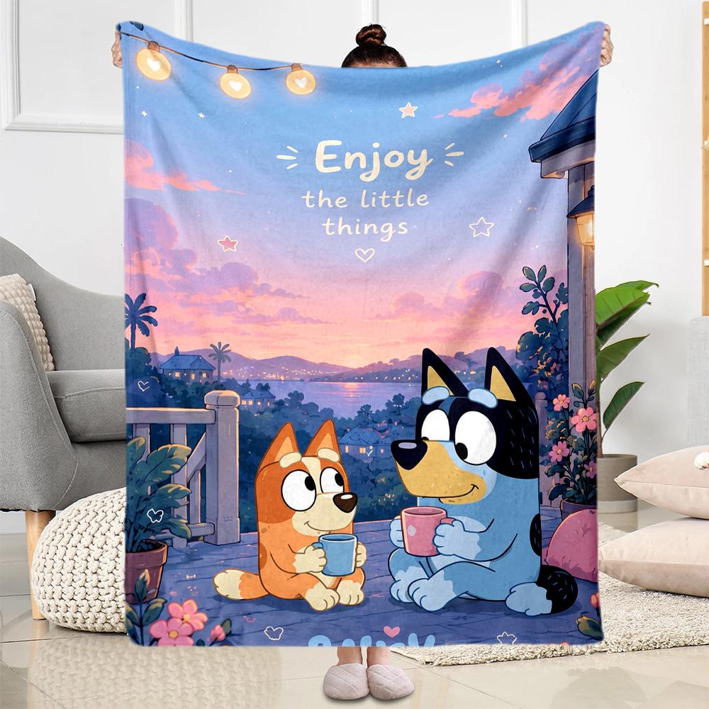 Bluey's Festive Friends Blanket Ultra-Soft Great for Couch Bed Picnics All-Season Use Modern Style Suitable for Gifting Relatives and Friends