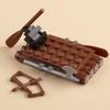 Medieval Military Castle Siege Machines Building Blocks Battering Ram Bonfire Catapults Weapons Rack Armor Helmets Bricks Toys