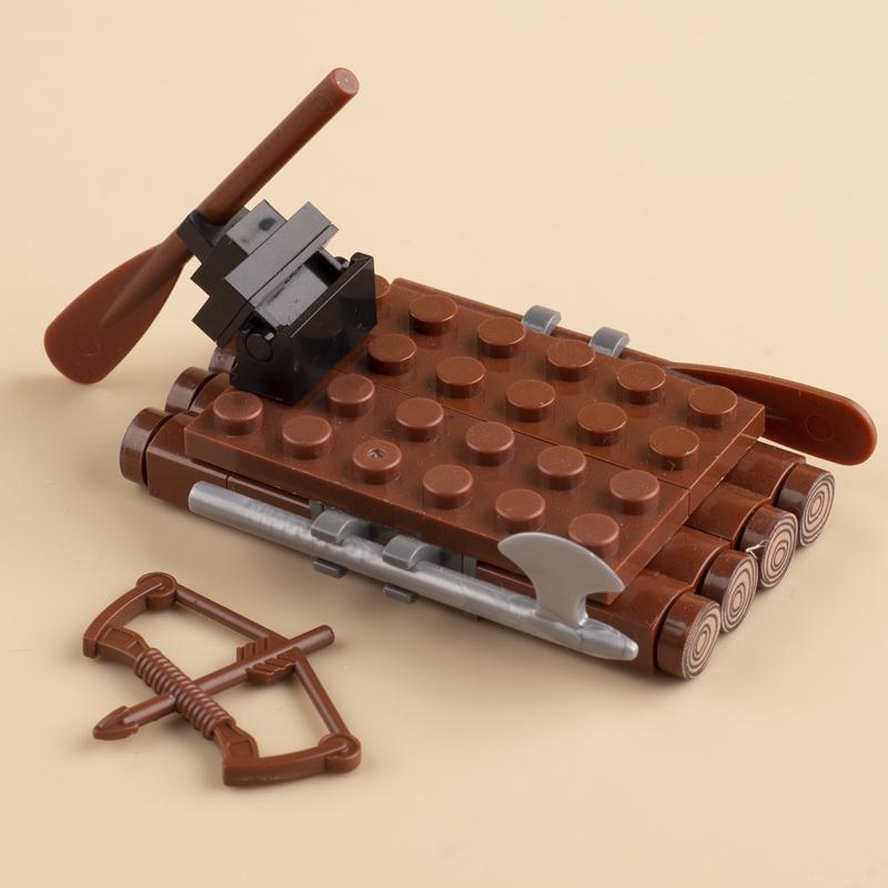 Medieval Military Castle Siege Machines Building Blocks Battering Ram Bonfire Catapults Weapons Rack Armor Helmets Bricks Toys
