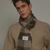 White Project PATTERN VIRGIN WOOL MUFFLER_BROWN