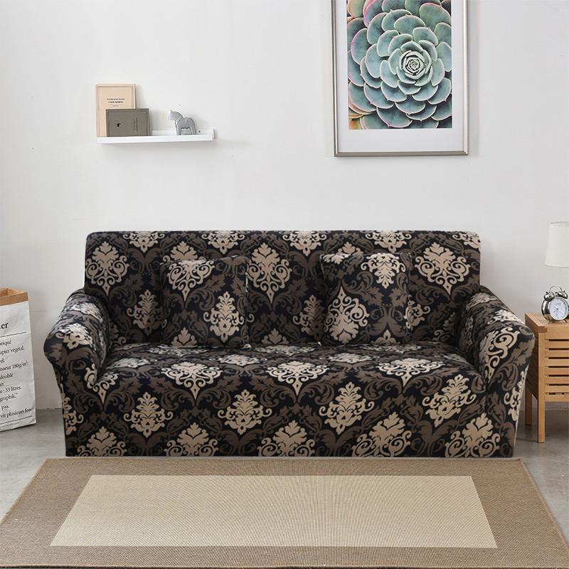 Bedruckter Sofabezug, Stretch-Couchbezüge, Loveseat-Schonbezüge für 2-Sitzer-Kissen, Couch, waschbar, Wohnzimmermöbelschutz