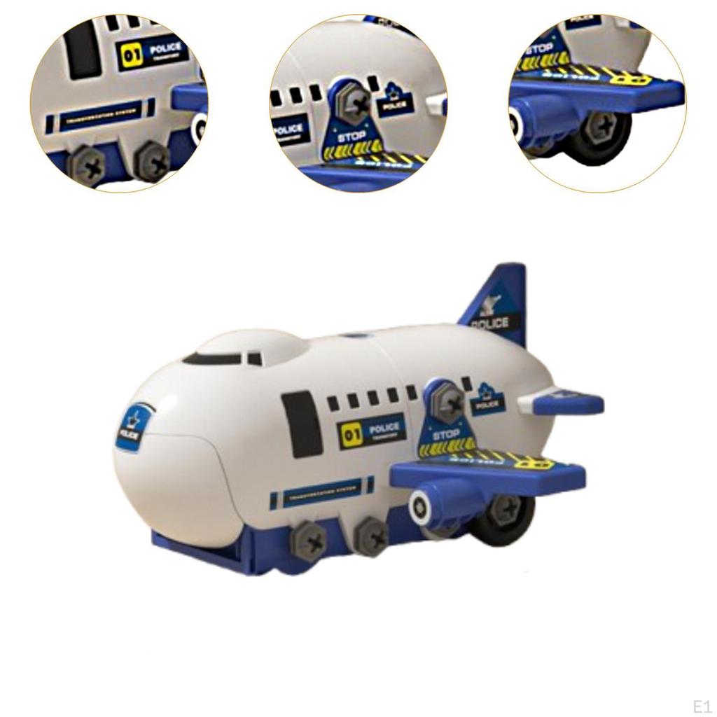 Airplane Toys Set Puzzle Creative Sensory Development Car Play Vehicle Aircraft for