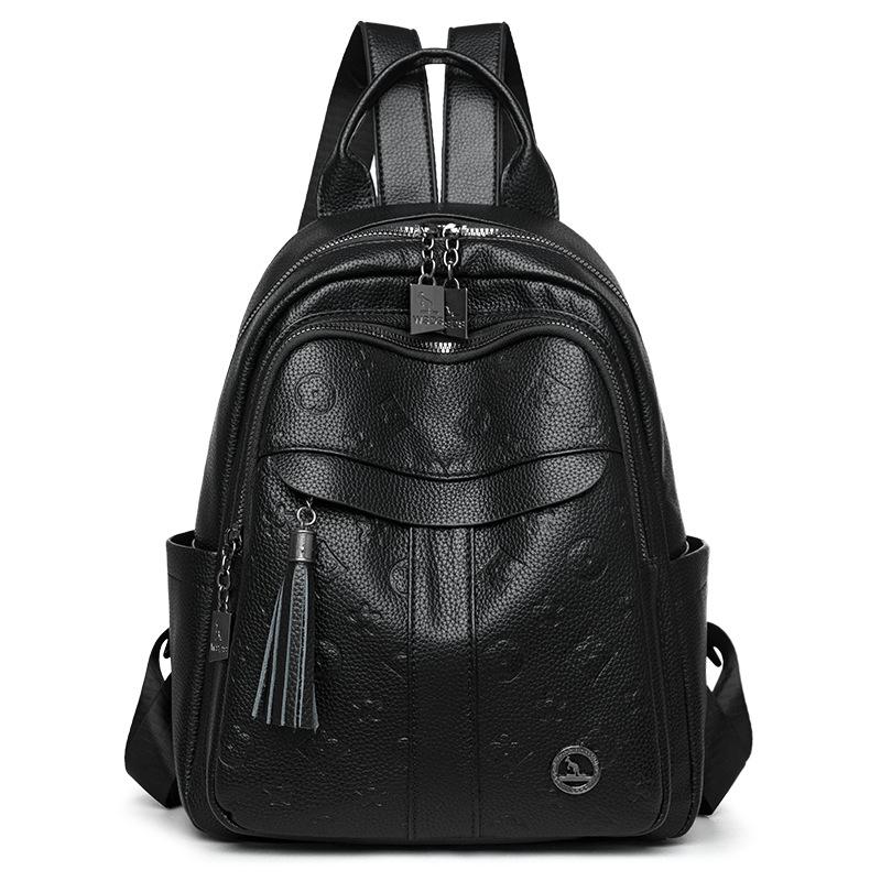 Schoolbag Premium Textured Women's Backpack 1011 New Fashion Versatile Portable Shoulder Bag Exquisite Light Luxury Backpack Women's Bag