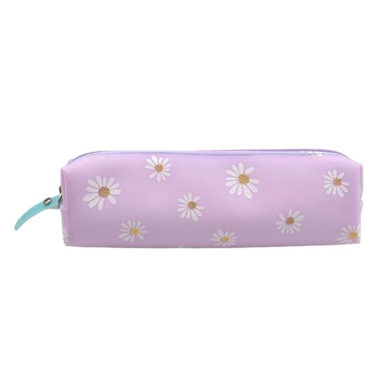 Flower Pencil Case, Large Capacity PVC Pen Pouch, Waterproof Stationery Bag for Students, School Supplies Organizer