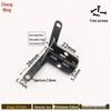 Retro Wooden Box Seven-Character 90° Iron Hinge - Small Leaf Hinge for Airplane-Style Hardware