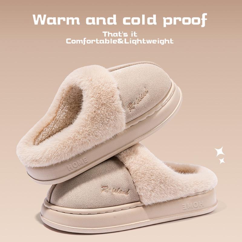 Bomullstofflor för kvinnor för höst och vinter, med varmt foder och tjock mjuk sula