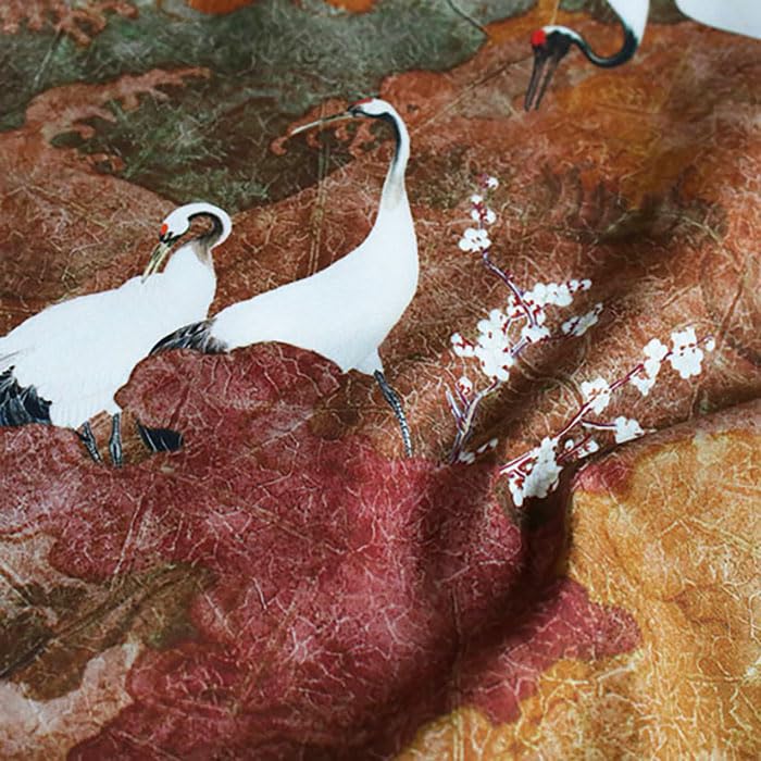 Motif Pattern Animal Print Crane Japanese Pattern White Wave Landscape Japanese Style Marble Gradient Pattern Patchwork Unique Japan Pattern Cotton