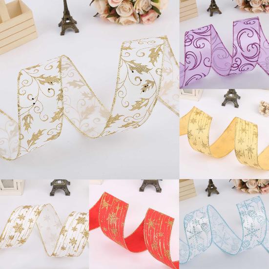 Buy 1 Roll Lightweight Decorative Christmas DIY Ribbon Comfortable ...