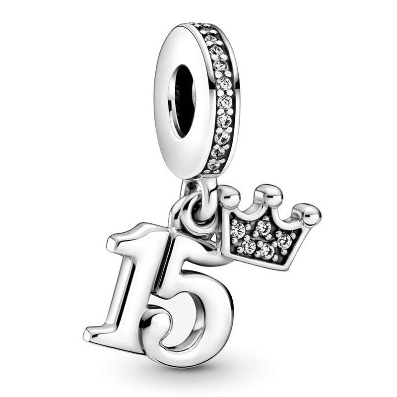 Copper Metal Princess Crown Charm Bead Component Cake Trojan Bead Component Pendant Bead Component Compatible With Authentic Original Necklace