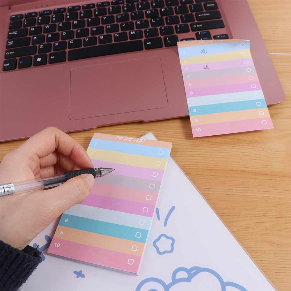 50 Sheets Multicolors To Do List Sticky Notes Rainbow To Do List Notepad Memo Pad