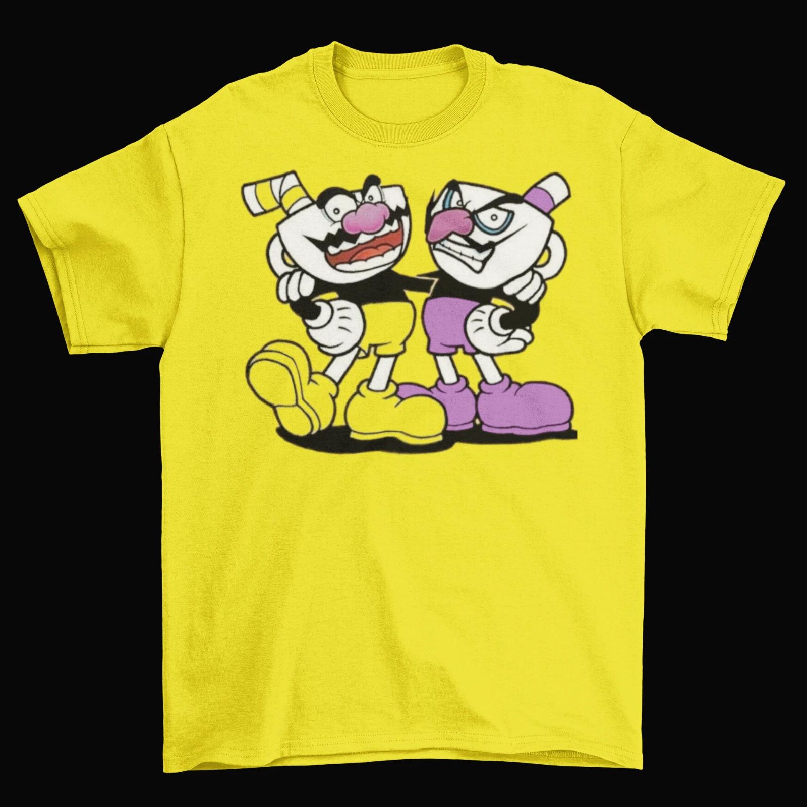 Cuphead Wario & Waluigi T-Shirt Unisex Adult Funny Sizes BrineyBeard Game New S