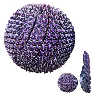 3D-gedruckter Fidget Ball Spielzeug Harte stachelige Fidget Kugel Verdrehbar Sensorische Stressbewältigung Schreibtischzubehör für Erwachsene Kinder