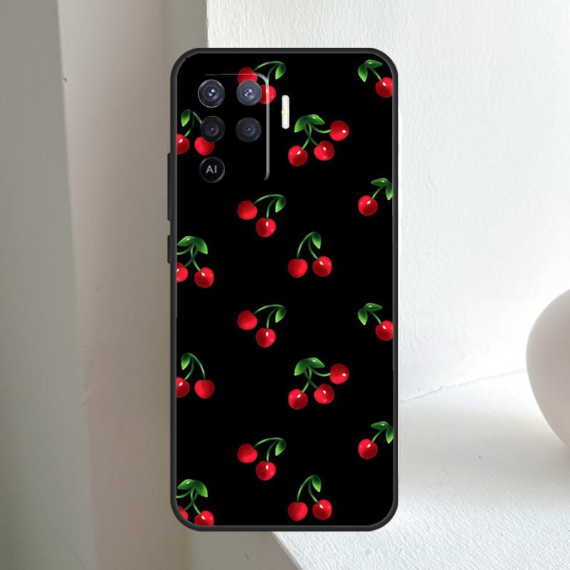 Food Fruit Red Cherry For OPPO A78 A98 A18 A38 A58 A5 A6 Pro A15 A17 A57 A16 A76 A96 A54 A74 A94 A40 A60 A80 Case