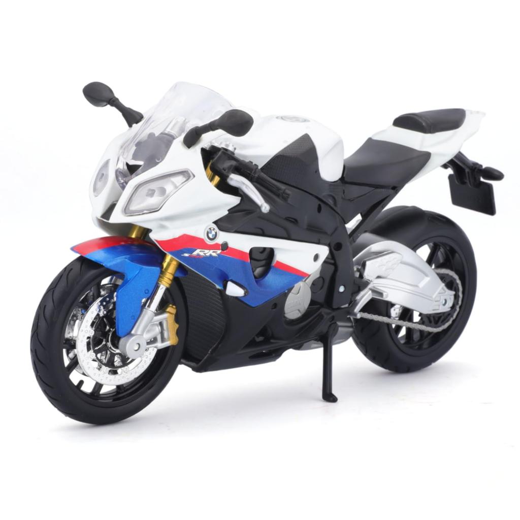 Maisto 1/12 Scale BMW S1000RR White/Blue / Diecast Model Car, Motorcycle, Finished Model 10042