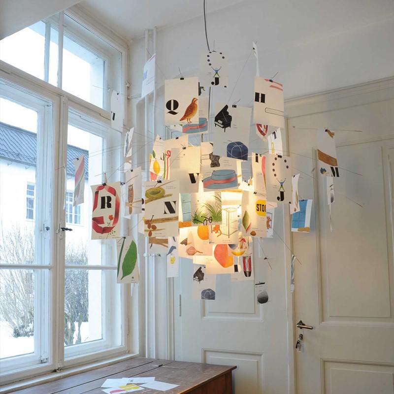 2022 ZettelDIY Photo Album Chandelier: Creative Designer Lighting for Living Room and Bedroom
