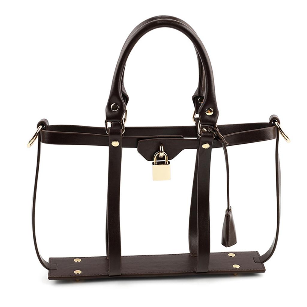 Hollow Tote Bag Messenger Bag Set with Shoulder Strap PU Encasement for Handbag Crossbody Shoulder Bag DIY Accessories