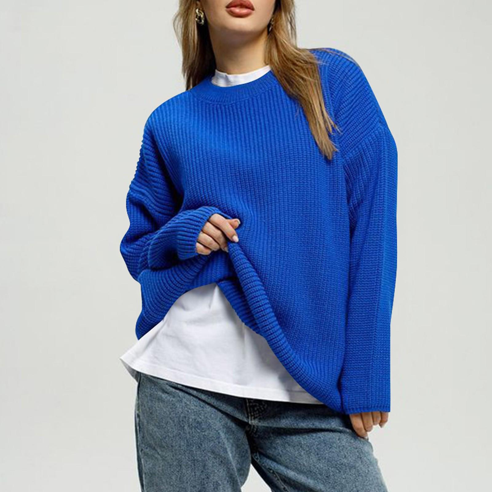 

Женская модная спортивная одежда с круглым вырезом и длинными рукавами, полосатая толстовка S синий