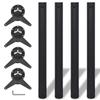 Day and Night - Day and Night Table Legs Adjustable In 4 Heights Black 710 Mm