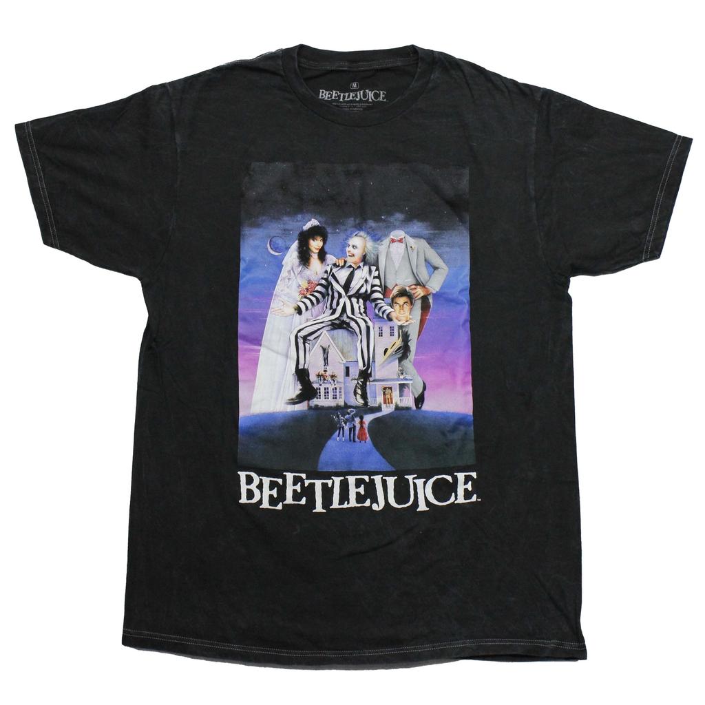 Beetlejuice New Adult T-Shirt - Poster House Bride & Groom Image
