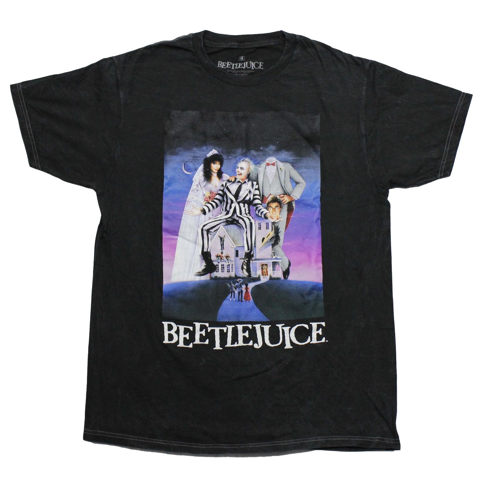 Beetlejuice New Adult T-Shirt - Poster House Bride & Groom Image XXL