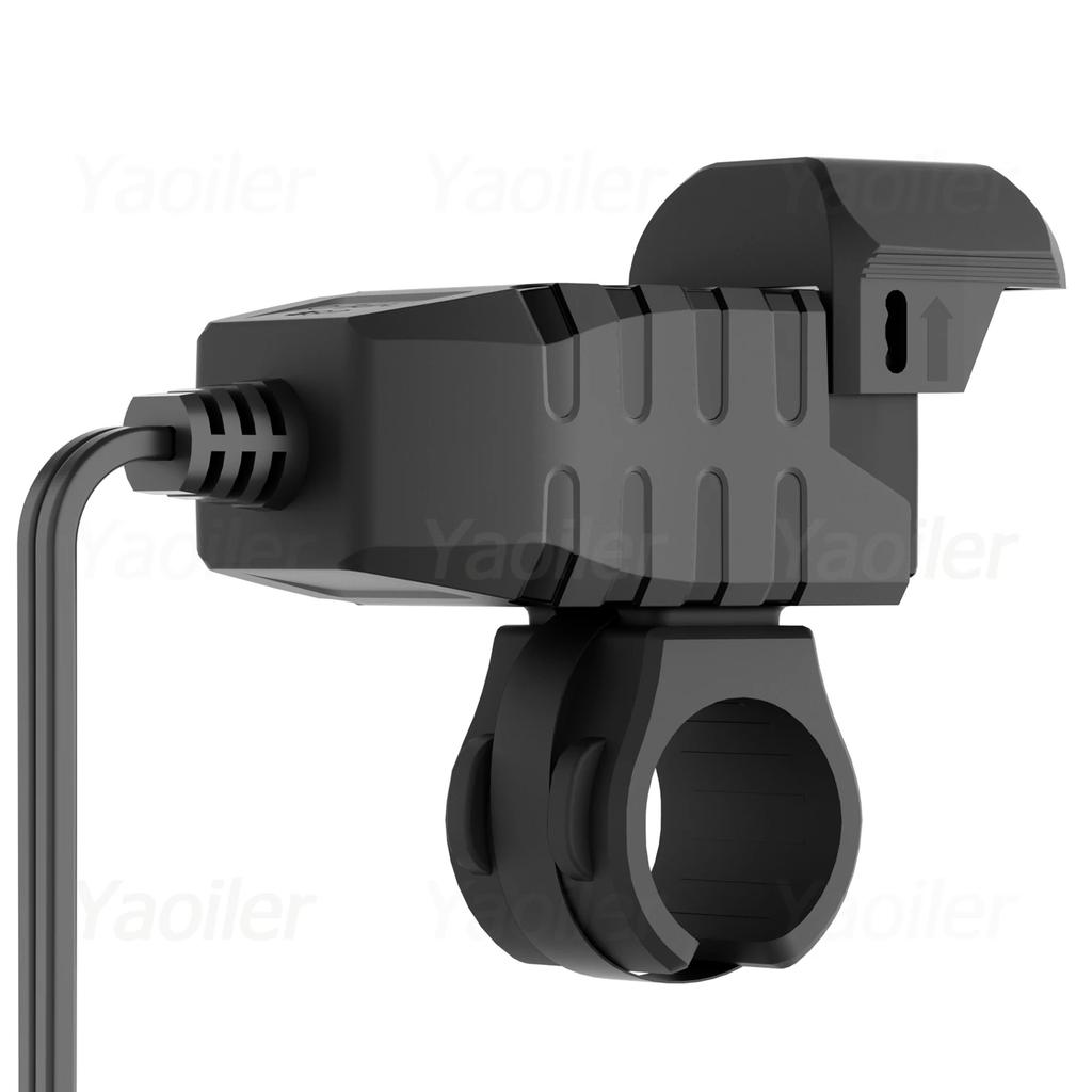 New QC3.0 Motorcycle USB Charger 12V Waterproof PD3.0 Port Socket Handlebar Quick Charger Adapter W/ Voltmeter Moto Accessories