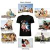 Cute Coffee Cup And Shark Best Friend Graphic Casual Top Pure cotton T-shirt