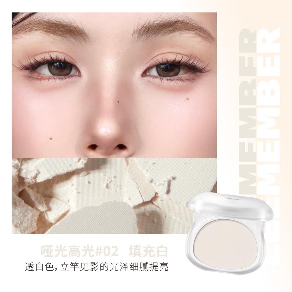 LEEMEMBER Contour Highlighter Powder Matte Fine Powder Long Lasting Waterproof Oil Control Natural Face Bronzer Brighten Makeup