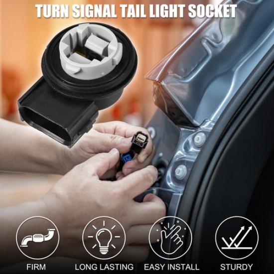 2Pcs Turn Signal Tail Light Socket for Ford F-250 04-07 3 P No.2U5Z13411BB