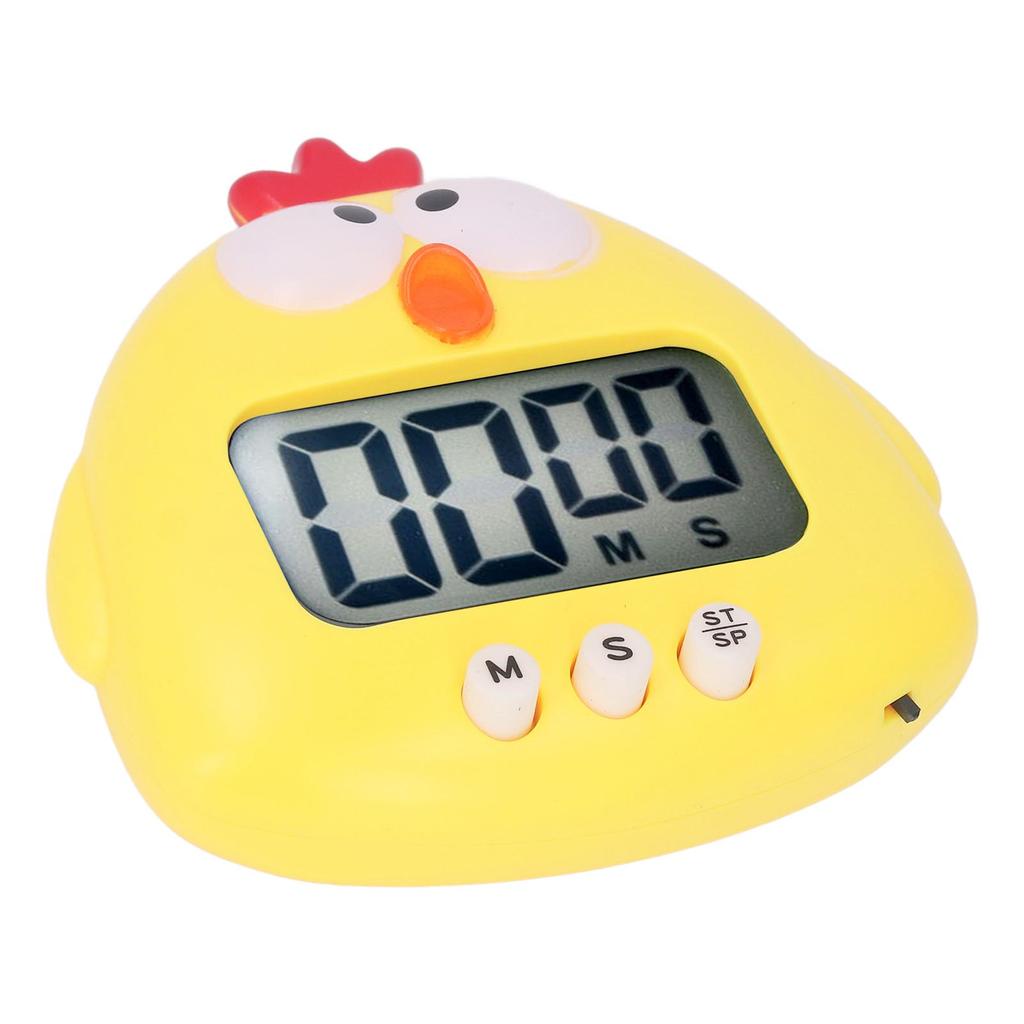 Digitální kuchyňský časovač, odpočítávání, zvuk kresleného zvířátka, blikající upozornění, snadné ovládání se stojanem