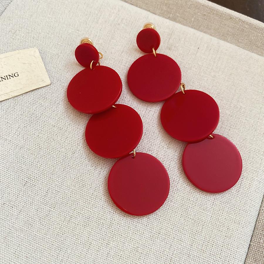 Silberne Nadel Tropfenöl Rote Perlen Ohrstecker - Eleganter & Vielseitiger Schmuck für Damen