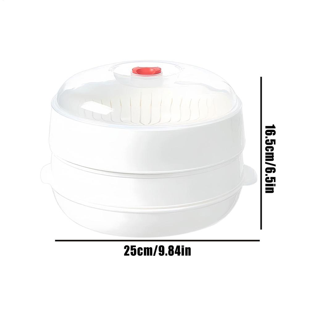 Microwave Steamer For Cooking Microwave Steamer Cooker With Lid Heat-Resistant Heating Bowl For Rental Dormitory Businesses