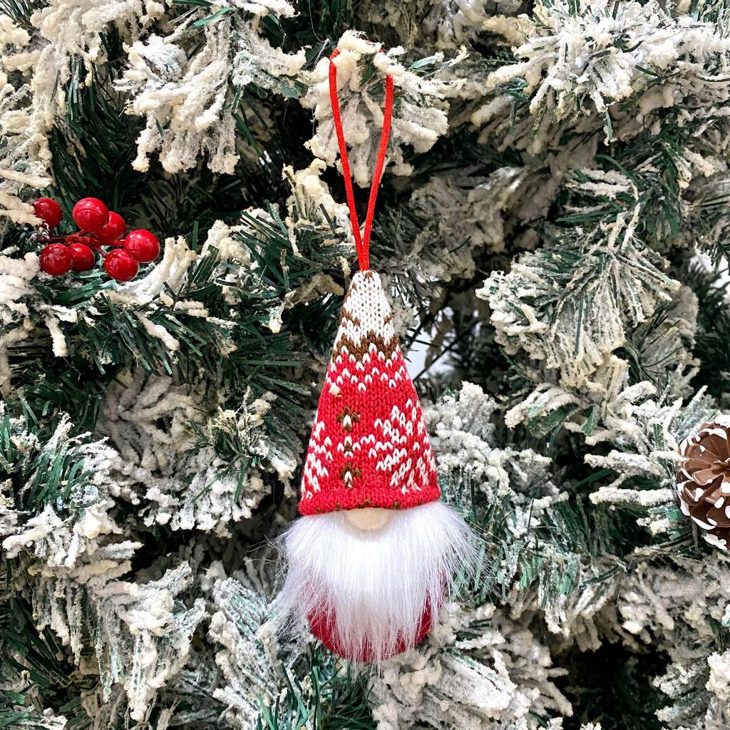 Faceless Gnomes Christmas Tree Ornaments: Small New Year Charms