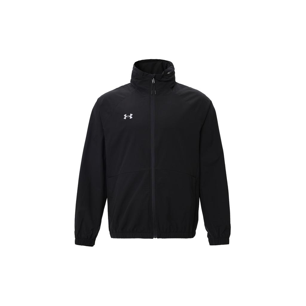 Under Armour Solid Color Windbreaker Zip-Up Hoodie Jacket Unisex jackets Black 24500401-001