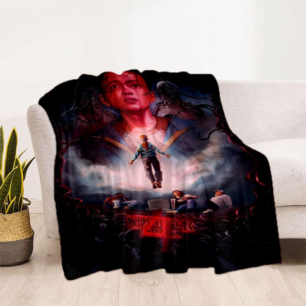 Stranger Things Blanket Suitable for sofas,travel, living rooms also a good gift for friends and family Suitable for all seasons.