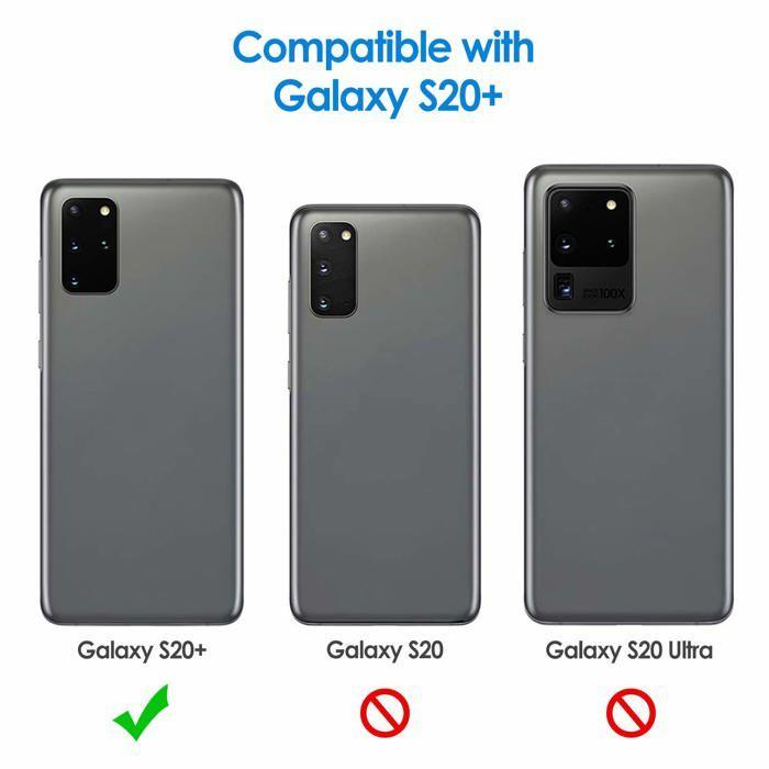 Slim Case - JETECH - 3524 - Compatible Samsung Galaxy S20 Plus - Shockproof - Flexible - Black