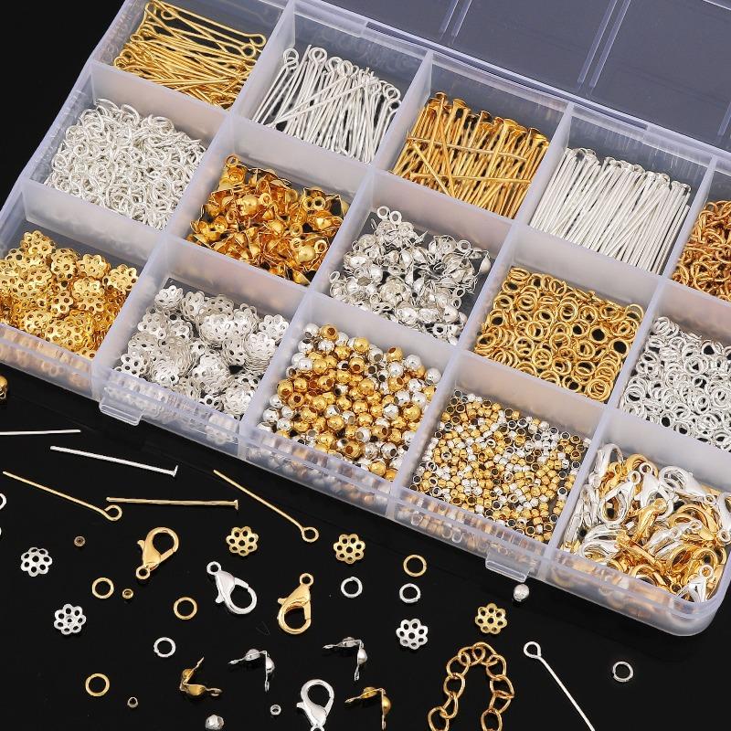 Kit di avviamento per la creazione di gioielli Orecchini Collana Componenti Perline fai-da-te Accessori per gioielli Adatto per adulti e principianti