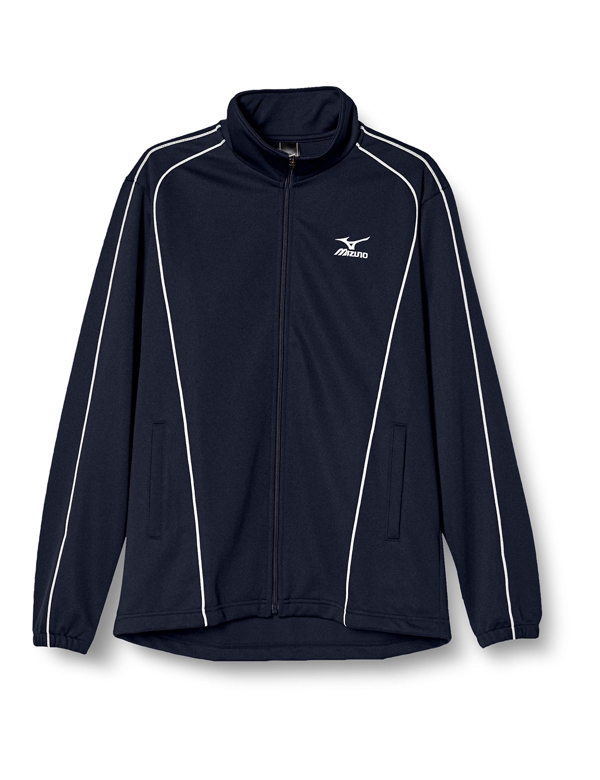 

Mizuno Training Size Deep Navy x White Men s Warm-Up Shirt, Moisture-Wicking, Quick-Drying, XS, 32JC6125,