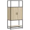 VidaXL Highboard Sonoma Oak 68x35x139 Cm Engineered Wood Metal, Sideboard, High Storage Cabinet, Display Cabinet 849040