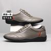 Herrskor nya andningsbara sport casual Doudou-skor mångsidiga brädskor mode vita skor