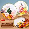 Chinese Style Dried Flower Fan DIY Material Kit for Children To Make Eternal Flower Ancient-Style Fan, Mother's Day Gift