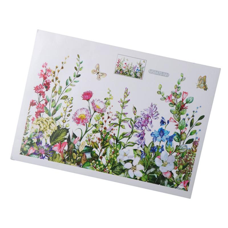 Verschiedene Grüne Pflanzen Blumen Schmetterling Wandaufkleber Badezimmer Toilette Dekor Aufkleber Wohnzimmer Schrank Heimdekoration Selbstklebend