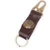 Cowhide Retro Key Holder Handmade Car Keychian Genuine Leather Keychain  Keys Organizer
