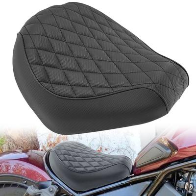 Pour Honda Rebel 1100 CMX1100 CM1100 2026-2026 Moto Coussin de Siège Solo Conducteur Rider en Cuir PU Avec Selle à Coutures Noires