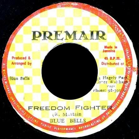 7inch Record BLUE BELLS Freedom Fighter NONE Premair Jamaica Reggae Ska Dub Used