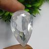 Certified Natural White Zircon 60 Ct Pear Shape Faceted Loose Gemstone D945