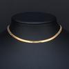 Real Gold Plating 24K Gold Necklace 4MM/40-45-50-55CM Blade Necklace Snake Bone Chain Men's & Women's Zircon Gifts