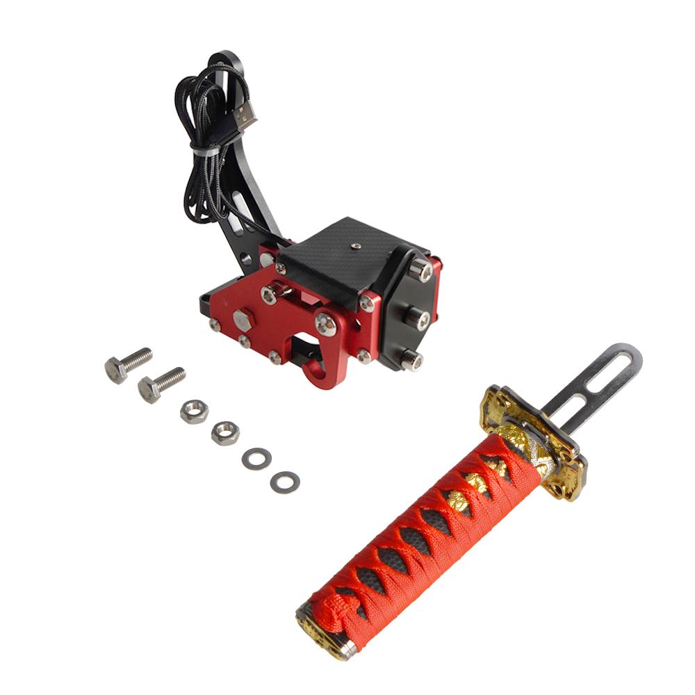 

PC USB Katana Handbrake 15 26CM Square Plate Samurai Sword Peripheral SIM Racing Game для G25/27/29 T300 T500 Red