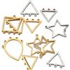10pcs Stainless Steel Triangle Blank Drop Connector Multi Holes Connect Tassel Pendant Charm Necklace Earring DIY Jewelry Making