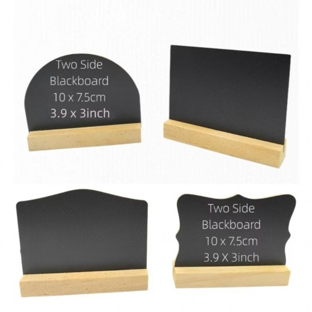 10Pcs/Set Portable Mini Double-Sided Blackboards DIY Erasable Writing Plate  Bar Decoration