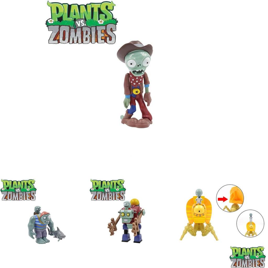 Plants Vs. Zombies Toy Pirate Giant Egyptian Figures Set